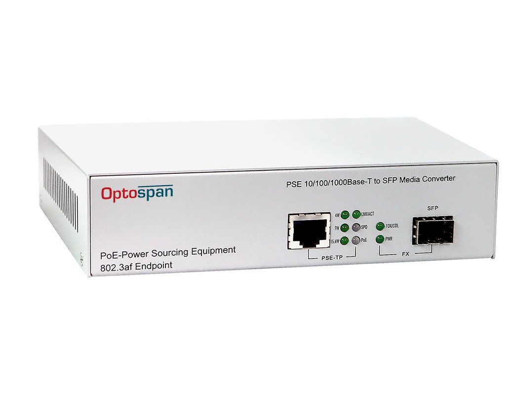 550m PoE Media Converter Gigabit Ethernet to Fiber Multimode