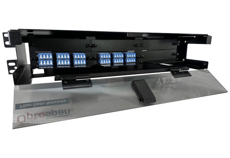 48 Fiber LC Adapter Single-mode 2U RM-72 Rack Mount Splice/Termination Panel (SPP9-LDWLDW-2ST)