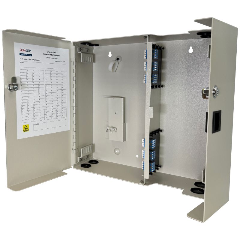 48 Fiber LC Adapter Multimode WM-96 Wall Mount Splice/Termination Panel (WPP4-LDWLDW-2ST)