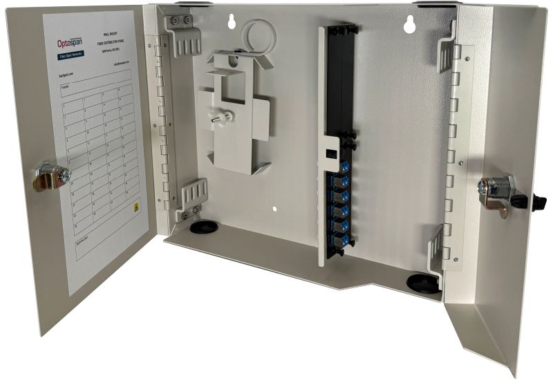12 Fiber LC Adapter Single-mode WM-48 Wall Mount Patch Panel (WPP9-LDHLDH-1XT)