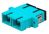 SC-SC Fiber Optic Adapter Duplex Multimode (OM3/OM4) Aqua Full Flange (OAS3-SFDSFD-FXD)