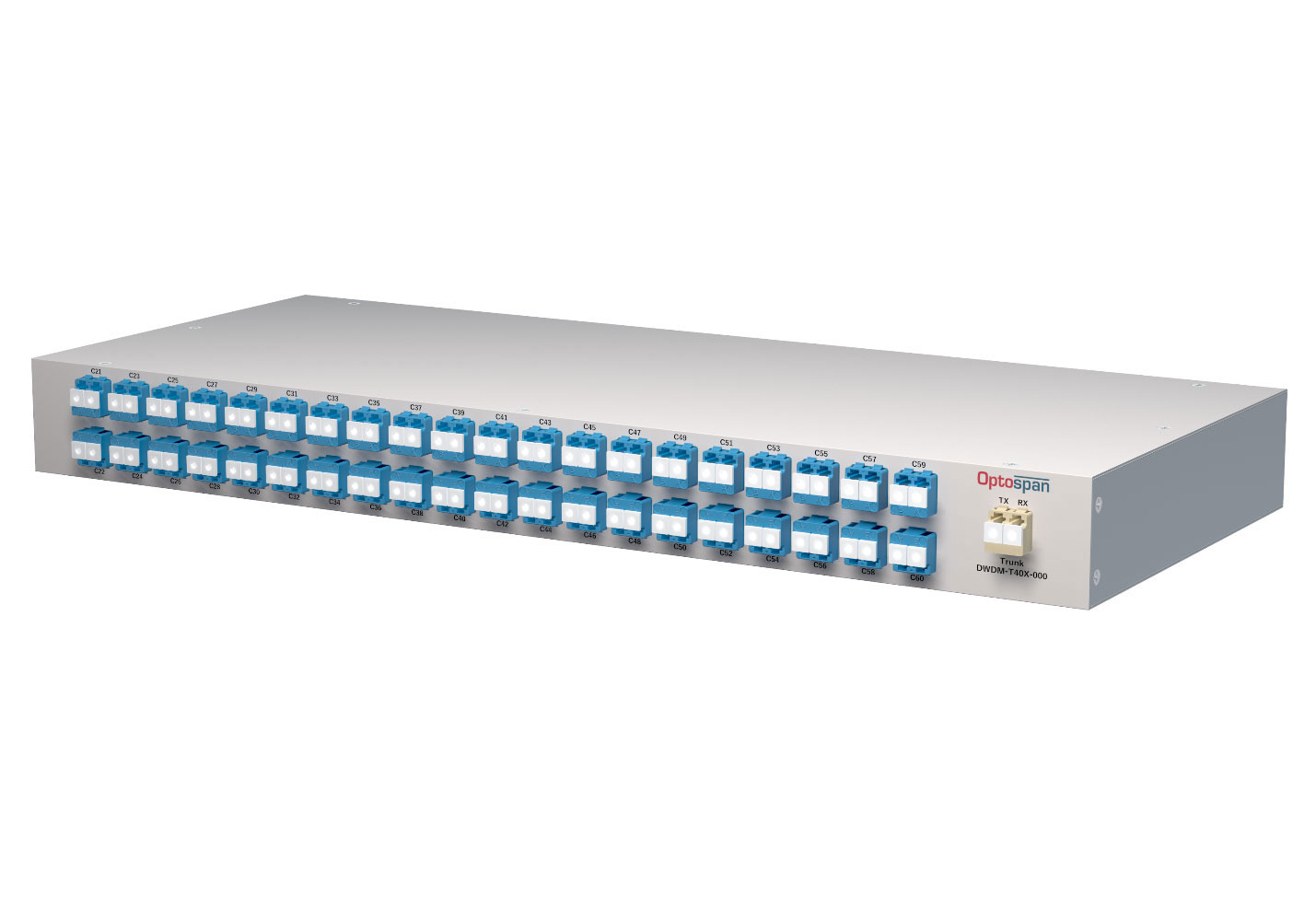 ULTRA LOW-LOSS 40 CHANNEL DWDM MUX/DEMUX MODULE