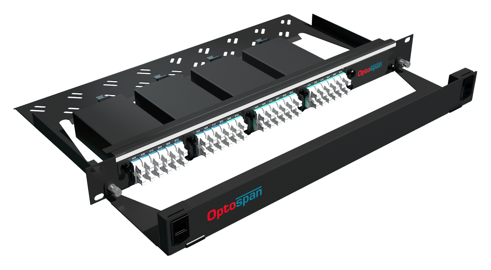 96 Port Fiber Optic Patch Panel 1U Multimode OM4 MTP-LC (EPM4-LDBVZT-1AT)