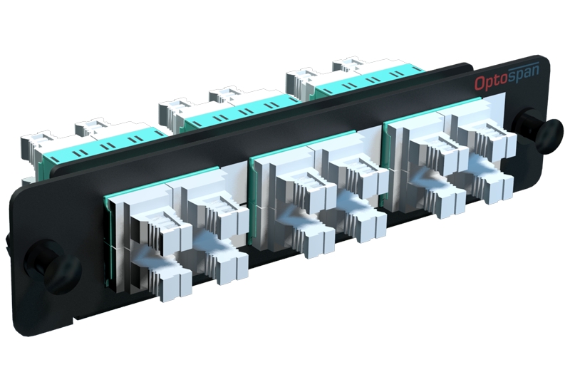 24 Port LC LGX Fiber Patch Panel 1U Rack Mount Multimode