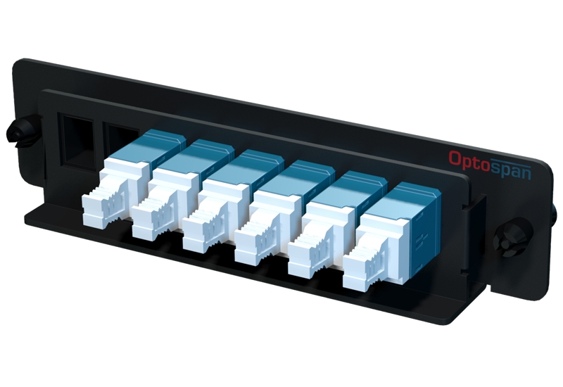12 LC Single mode LGX Fiber Adapter Panel - High Density