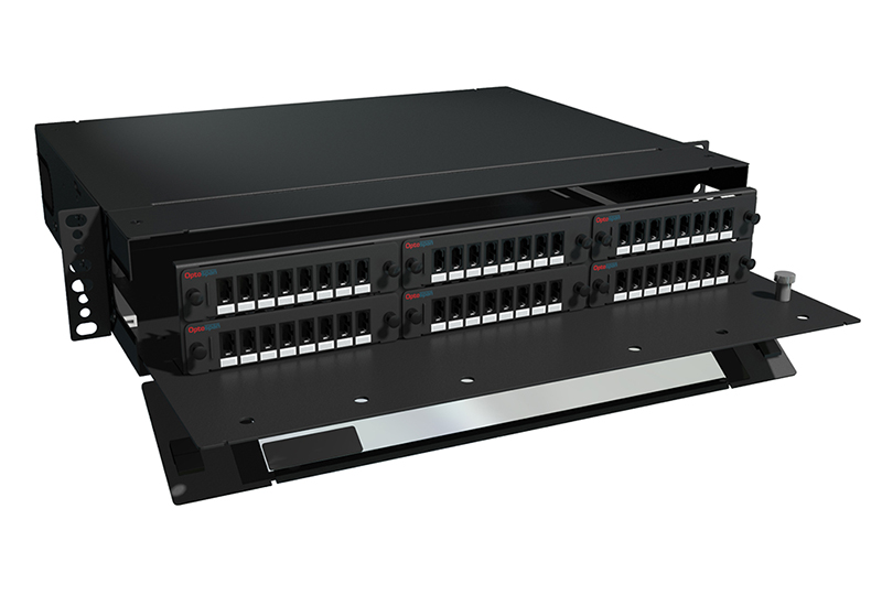 48 Port MPO LGX Fiber Patch Panel 2U Rack Mount Multimode (HPP3-QZBX00-2XF)