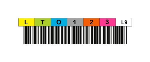 LTO-9 Tape Barcode Labels