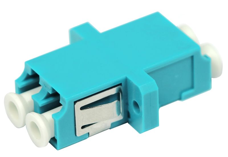 Fiber Optic Adapter LC Multimode (OM3/OM4) Duplex Full Flange