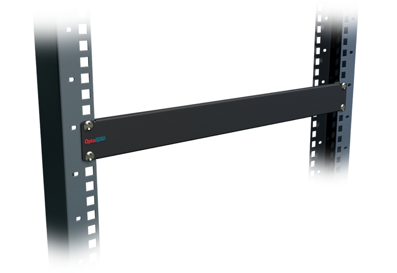 1U Filler Panel (Black Metal) in Rack