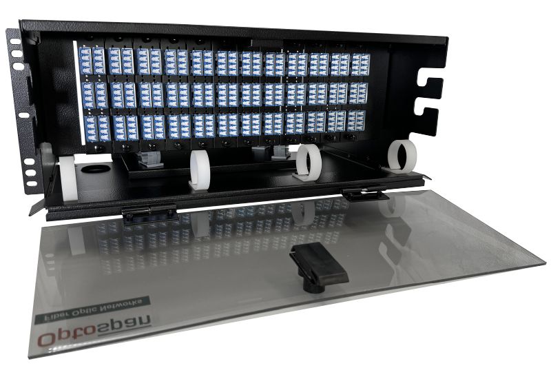 432 Fiber MDC Adapter Single-mode 4U RM-144 Rack Mount Patch Panel (SPP9-CZACZA-4XT)