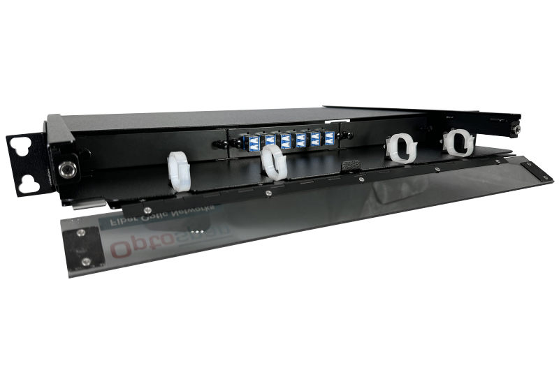 12 Fiber LC Adapter Single-mode 1U RM-36 Rack Mount Patch Panel (SPP9-LDHLDH-1XT)