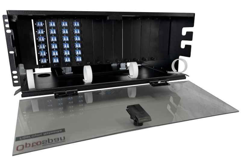48 Fiber MTP-LC Cassette Multimode 4U Rack Mount Distribution Panel