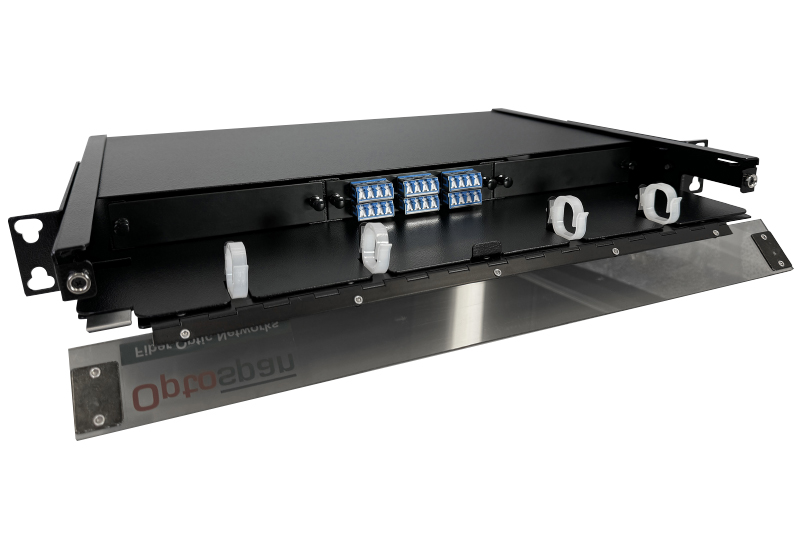 24 Fiber MTP-LC Cassette 24F Multimode 1U Rack Mount Distribution Panel