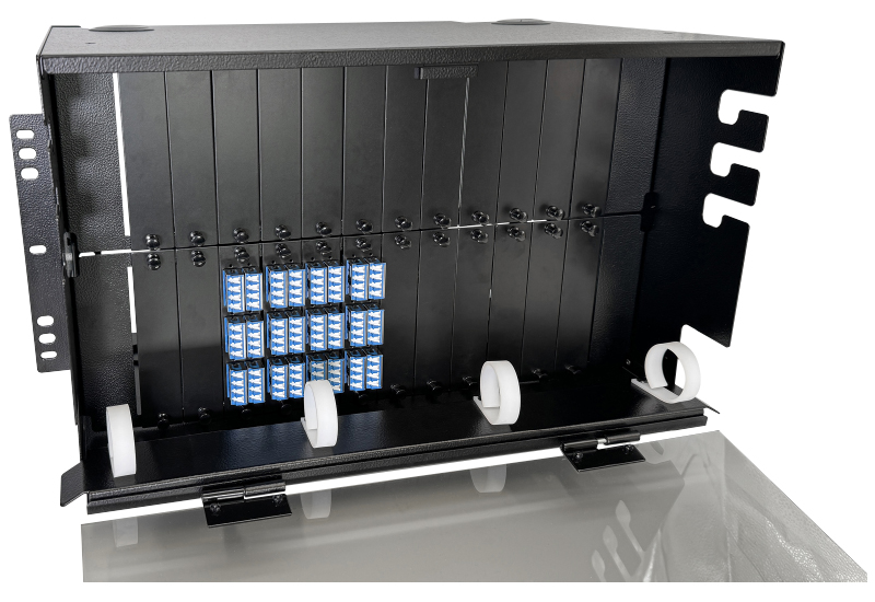 96 Fiber MTP-LC Cassette Single-mode 6U Rack Mount Distribution Panel