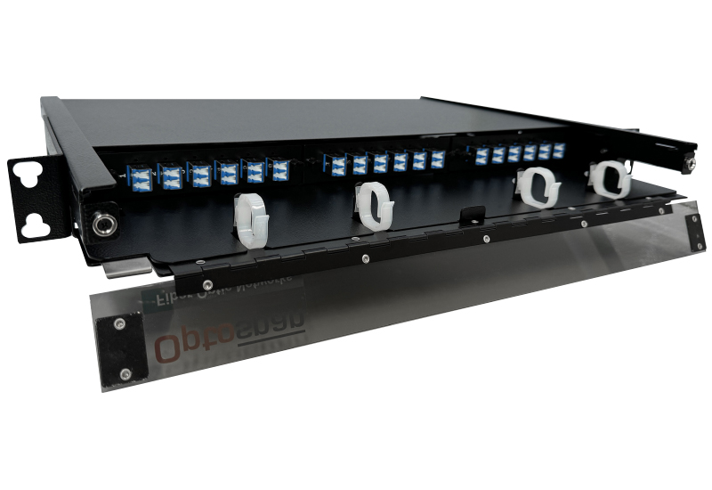 36 Fiber MTP-LC Cassette Single-mode 1U Rack Mount Distribution Panel