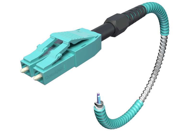 30ft Armored Patch Cord w/OptoLock, Duplex, Multimode, ST-LC