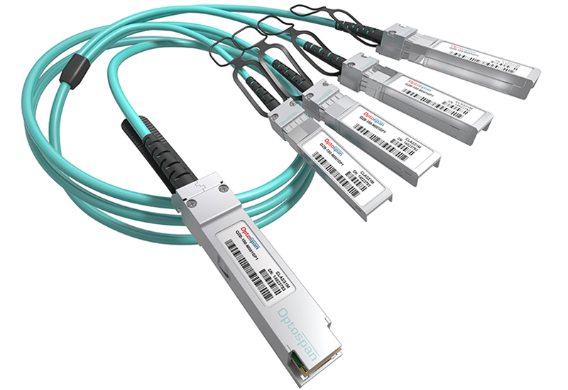Mellanox MFA7A50-C010 Compatible 100G QSFP28 to 4xSFP28 Breakout AOC Cable Plenum 10m