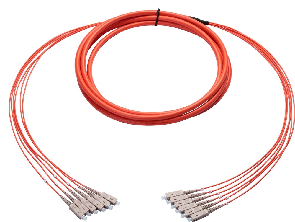 Plenum Fan-Out Cable 5 Meter 6-Fiber Multimode SC-SC