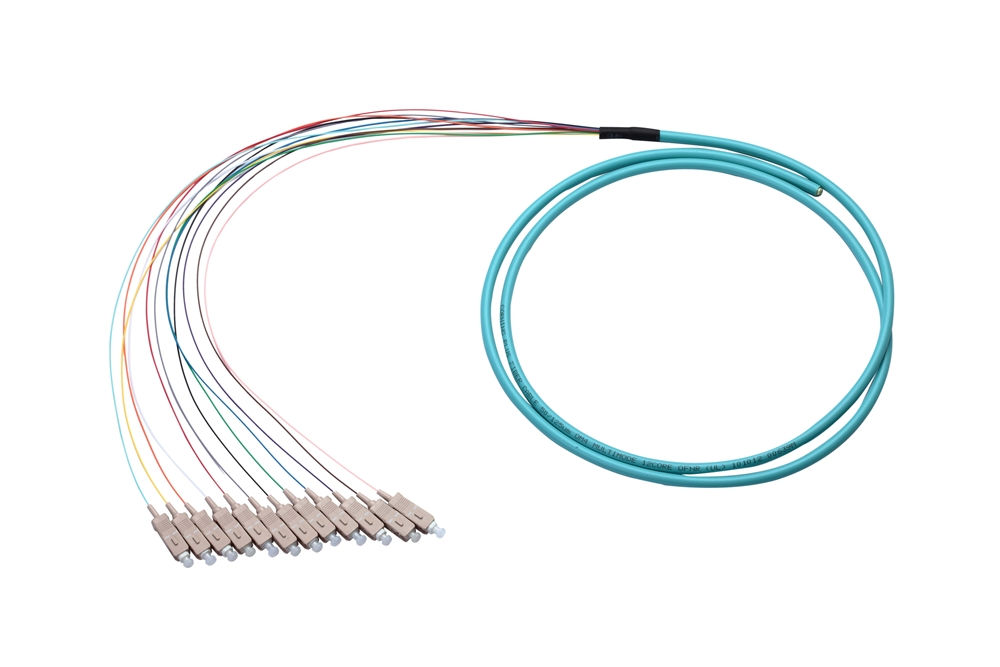Fiber Pigtail 3ft 12-Fiber Multimode SC