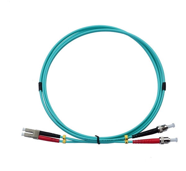 Duplex Plenum OM3 Fiber Patch Cable Multimode 1 Meter ST-LC