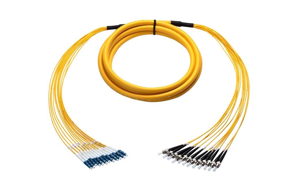 Plenum Fan-Out Cable 2 Meter 12-Fiber Single-mode ST-LC