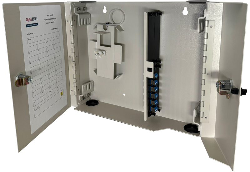 12 Fiber LC Adapter Multimode WM-48 Wall Mount Splice/Termination Panel (WPP4-LDHLDH-1ST)