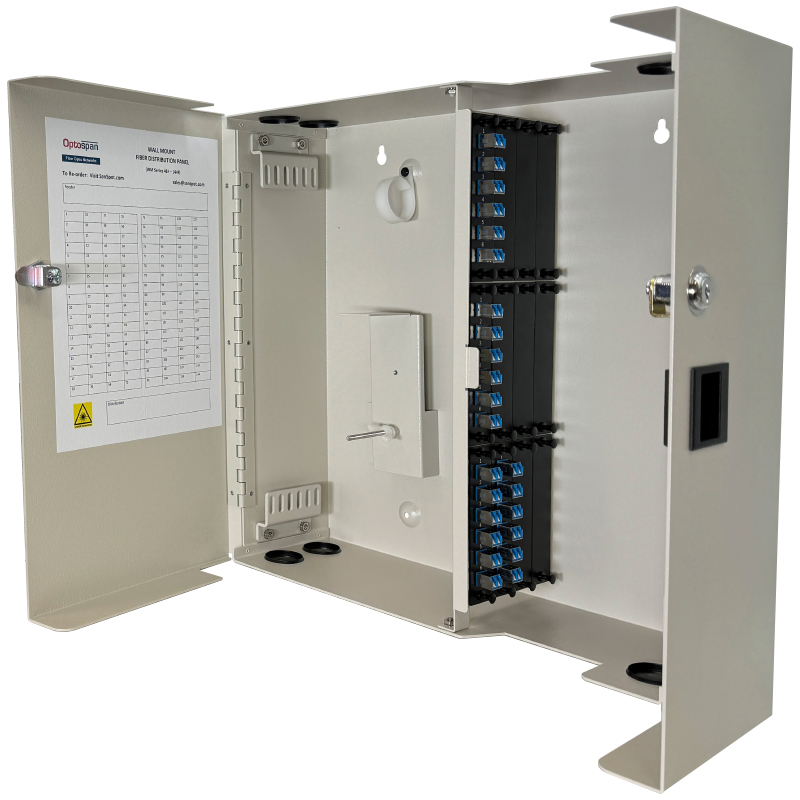 48 Fiber LC Adapter Single-mode WM-144 Wall Mount Patch Panel (WPP9-LDWLDW-4XT)
