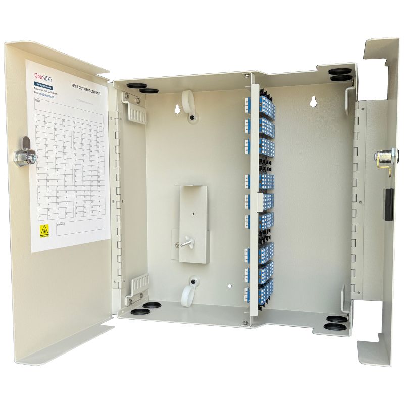 96 Fiber ST Adapter Single-mode WM-144 Wall Mount Splice/Termination Panel