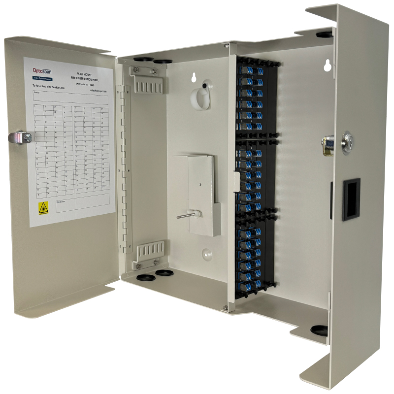 72 Fiber MTP-LC Cassette Single-mode WM-144 Wall Mount Distribution Panel