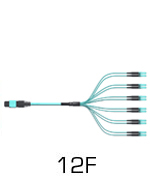 12-Fiber QSFP Breakout