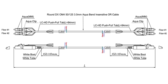 Design #2 Push-Pull trigger LC cable