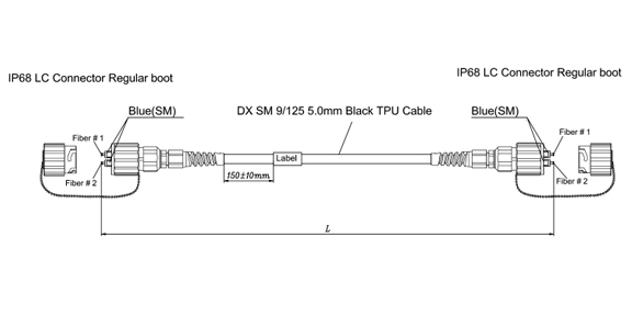 Design #4 IP68 Weatherproof LC / MPO cable