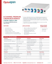 CWDM-T08SUL-000 Specifications CWDM-T08SUL-000 Specifications