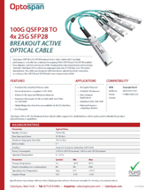 QSFP28 - 4xSFP28 AOC Breakout Specifications